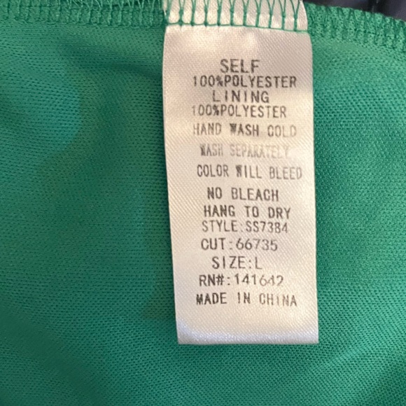 She + Sky Green Floral Maxi Dress Ruffles Wedding Vacation - Picture 10 of 11